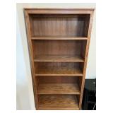 Vtg Oak Wooden Bookshelf 36ï¿½ï¿½x13ï¿½ï¿½x72ï¿½ï¿½