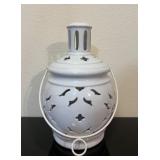 Vtg White Ceramic Lantern Decor 8ï¿½ï¿½x12ï¿½ï¿½