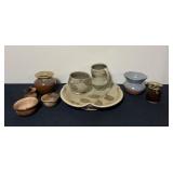 Vtg Assorted Handcrafted Pottery Set 11ï¿½ï¿½