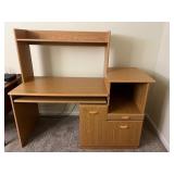 Vtg Wood Computer Desk 55.5ï¿½ï¿½x24.5ï¿½ï¿½x52ï¿½ï¿½