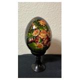 Vtg Hand-Painted Wooden Egg Decor 5.5ï¿½ï¿½