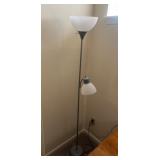 Dual Light Floor Lamp w/white Shades 72ï¿½ï¿½