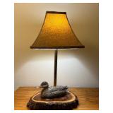 Homemade Duck Lamp W/Wood Base 25ï¿½ï¿½