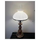 Vtg Milk Glass Hurricane Lamp 24.5ï¿½ï¿½