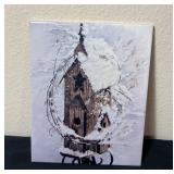 Winter Birdhouse Cork-Backed Wall Art 8ï¿½ï¿½x10ï¿½ï¿½
