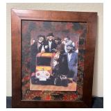 Framed Clown Art Print in Brown Frame 10ï¿½ï¿½x12ï¿½ï¿½