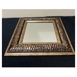 Vtg Metallic Framed Square Mirror 9ï¿½ï¿½x9ï¿½ï¿½