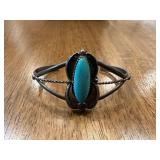 (LR)ï¿½Vtg. Sterling Cuff Braceletï¿½2.5ï¿½1.25