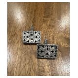 (LR)ï¿½Vtg Sterling Silver Cufflinksï¿½1ï¿½