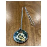 (LR)ï¿½Vtg Sterling Pendant Necklaceï¿½2.25ï¿½ dia