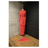 (LR)ï¿½Vtg Red Polka Dot Outfitï¿½Medium