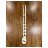 (LR)ï¿½ Vtg Skull Bead Necklaceï¿½14.5