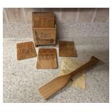 (K)ï¿½Vtg Cajun Cookin Recipe Box w/paddleï¿½4.5x4x6.5