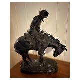 (BR)ï¿½1895 Frederic Remington Bronze Statueï¿½17x7x21