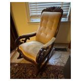 (LR)ï¿½Vtg Upholstered Rocking Chairï¿½22x28x38