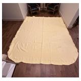 (LR)ï¿½Vtg Yellow Cotton Blanketï¿½92ï¿½104
