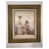 (L)ï¿½Vtg. ï¿½Waitingï¿½ Oil Paintingï¿½24.5ï¿½28.5