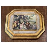 (LR)ï¿½Vtg Italian Florentine Panelï¿½6ï¿½7