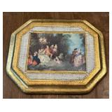 (LR)ï¿½Vtg Italian Florentine Panelï¿½6ï¿½7