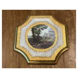 (LR)ï¿½Vtg Italian Florentine Panelï¿½5ï¿½5