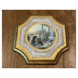 (LR)ï¿½Vtg Italian Florentine Panelï¿½5ï¿½5