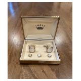 (LR)ï¿½Vtg Cufflink and Stud Set