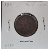 1851 Half Cent