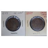 1847 & 1848 Large Cents