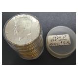 Roll of 1964-P Kennedy Silver Half Dollars