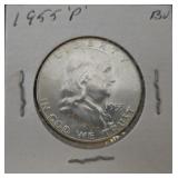 1955-P Silver Franklin Half Dollar