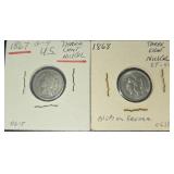 1867 & 1868 Three Cent Nickel