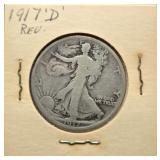 1917-D Silver Walking Liberty Half Dollar