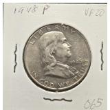 1948-P Silver Franklin Half Dollar