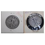 1934-D & 1934-P Silver Walking Liberty Half Dollar