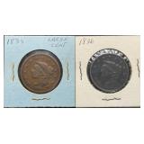 1835 & 1836 Large Cents