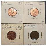 4pc Wheat Cents