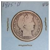 1915-D Silver Barber Half Dollar