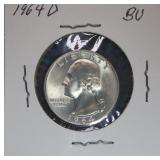 1964-D Silver Washington Quarter