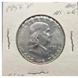 1955-P Silver Franklin Half Dollar