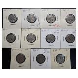 11pc Buffalo Nickel