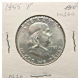 1955-P Silver Franklin Half Dollar