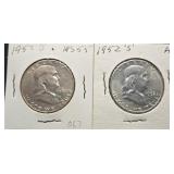 1952-D & 1952-S Silver Franklin Half Dollar