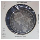 1831 Silver Capped Bust Half Dollar