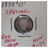 1898-O Silver Barber Dime