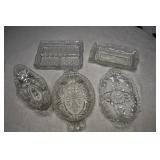 Set of Clear Glass Serving Dishes