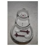 NWT Ceramic Snowman Server