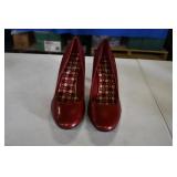 So Candy Apple Red Pump Round Toe 8