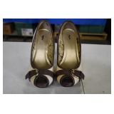 Mossimo Canvas Leather Buckle Peep Toe 8