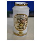 Vtg Japanese Chokin Vase 24K Gold Edging