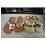 2 Pair Women's Flip Flops size 8